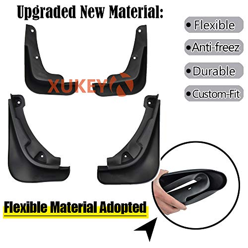 XUKEY Set Molded Mud Flaps for Dodge Dart 2013-2016 Sedan Mudflaps Splash Guards Flap Mudguards Front Rear 4pcs