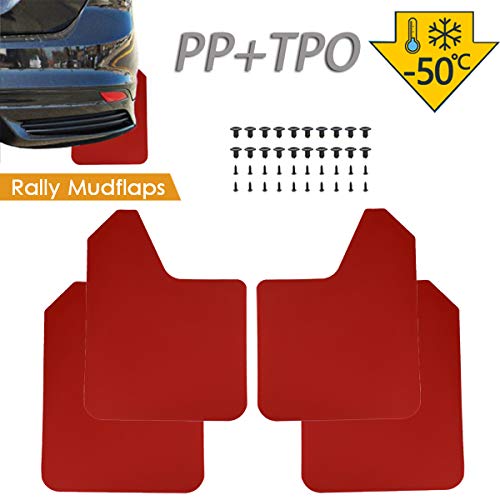 XUKEY for Ford Focus ST RS SE Mk2 MK3 Mk3.5 MK4 2 3 4 ST170 ST225 ST250 Set Red Mud Flaps Mudflaps Splash Guards Mudguards Fender Flares