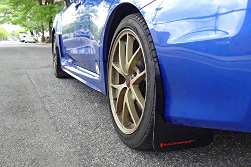 Rally Armor MF32-UR-BLK/RD Black UR Mud Flap with Red Logo FITS 15+ Subaru WRX & STi Sedan Only