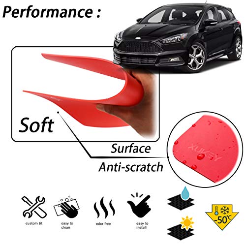 XUKEY for Ford Focus ST RS SE Mk2 MK3 Mk3.5 MK4 2 3 4 ST170 ST225 ST250 Set Red Mud Flaps Mudflaps Splash Guards Mudguards Fender Flares