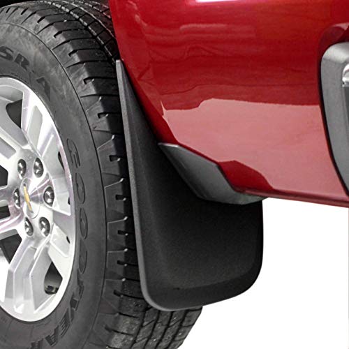 Red Hound Auto Compatible with Chevrolet Silverado 1500 (2014-2018 & 2019 1500LD), 2500 3500 (2015-2018) Molded Splash Mud Flaps Custom Fit Rear Only 2 Piece Set Pair