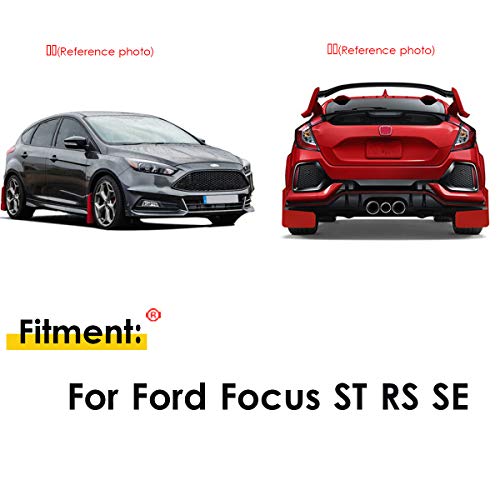 XUKEY for Ford Focus ST RS SE Mk2 MK3 Mk3.5 MK4 2 3 4 ST170 ST225 ST250 Set Red Mud Flaps Mudflaps Splash Guards Mudguards Fender Flares