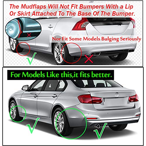 XUKEY Universal Mudflaps Mud Flaps Splash Guards Mudguards Fender Protector For BMW 3 5 7 Series E30 E46 E90 F30 M3 E34 E60 E38 E65 M5 M7