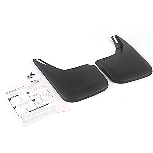 Red Hound Auto Compatible with Chevrolet Silverado 1500 (2014-2018 & 2019 1500LD), 2500 3500 (2015-2018) Molded Splash Mud Flaps Custom Fit Rear Only 2 Piece Set Pair