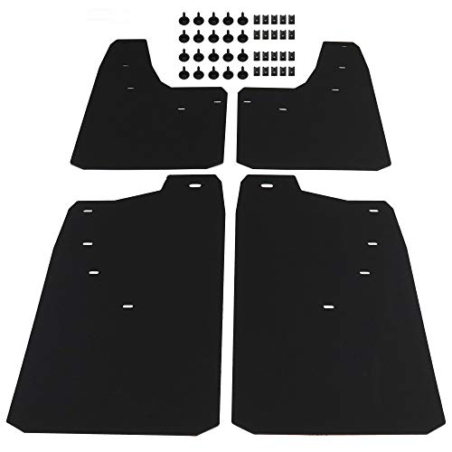Red Hound Auto Compatible with Chevrolet GMC Silverado Sierra 1999-2007 1500 2500 3500 Mud Flaps Guards Splash Custom Fit Includes Hardware Front and Rear 4 Piece Left and Right Full Set Extra Long