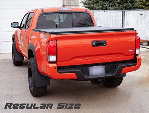 RokBlokz Mud Flaps for Toyota Tacoma - Fits 2016+ Model Years - Multiple Colors Available - Set of 4 - Includes Hardware and Detailed Instructions (Regular, Deep Blue with Black Logo)