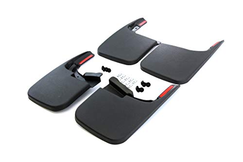 Red Hound Auto Compatible with Ford (2017-2020 F-250 F-350 Super Duty) Mud Flaps Splash Guards Front and Rear Molded 4pc Full Set (for Vehicles Without Fender Trim)