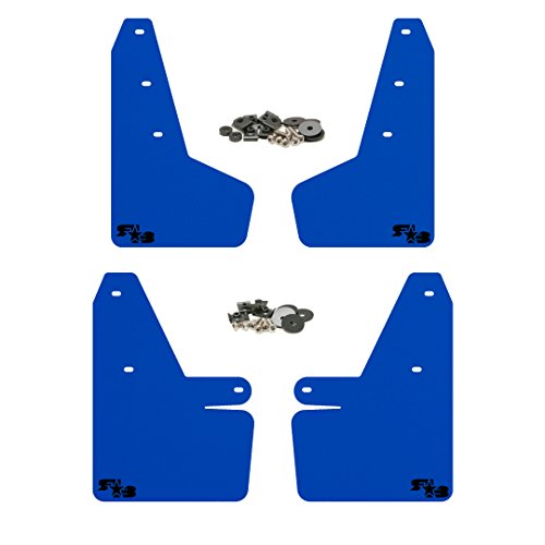 RokBlokz Mud Flaps for 2018 + Subaru Crosstrek - Multiple Colors Available - Mud Guards are Custom Cut and Fit - Includes All Mounting Hardware (Deep Blue with Black Logo)