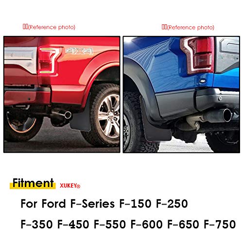 XUKEY Mud Flaps for F-Series F-150 F-250 F-350 F-450 F-550 F-600 F-650 F-750 F150 F250 Mudflaps Splash Guards Mudguards Fender Flares