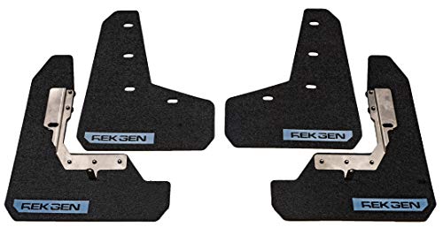 REK GEN Mud Flaps 2015+ Compatible with Subaru WRX/STI - Mounting Hardware & Instructions Included (Grey Logo)
