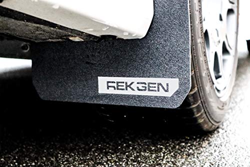 REK GEN Mud Flaps 2015+ Compatible with Subaru WRX/STI - Mounting Hardware & Instructions Included (Grey Logo)