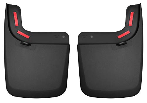 Husky Liners - Rear Mud Guards | 2017 - 2022 Ford F-250/F-350 Super Duty w/ Single Rear Wheels & OEM Fender Flares, Rear Set - Black, 2 Pc. | 59471
