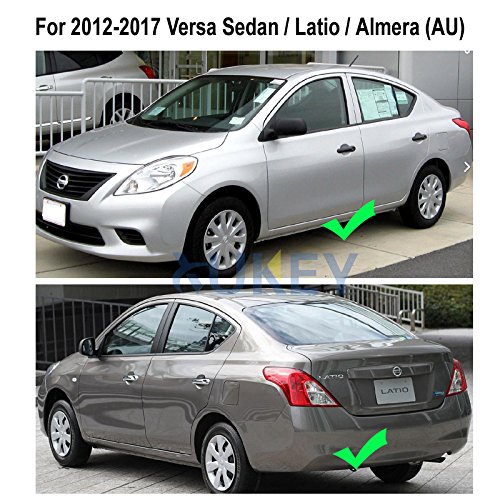 XUKEY Auto Molded Splash Guards for Nissan Versa/LATIO 2012~2017 Sedan Mud Flaps - Front & Rear 4 Pieces Set