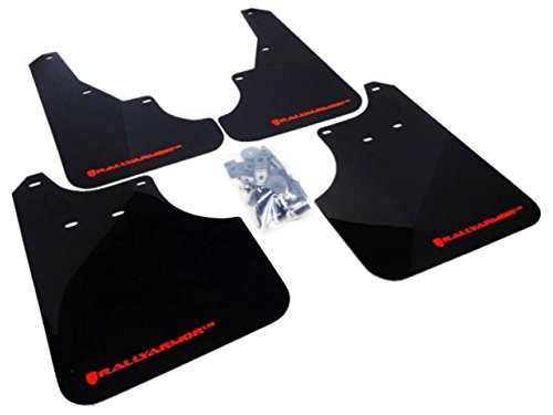 Rally Armor MF11-UR-BLK/RD Black, Red Mud Flap with Logo (2009+ Subaru Forester UR), 1 Pack