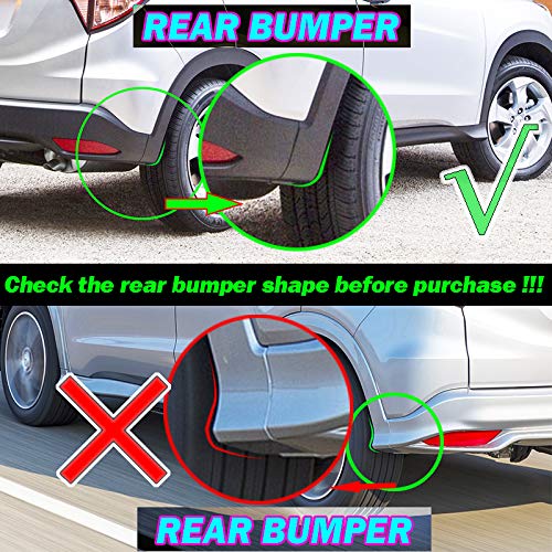 XUKEY Auto Molded Splash Guards for Honda Vezel HR-V HRV 2014-2020 Mud Flaps - Front & Rear 4 Pieces Set