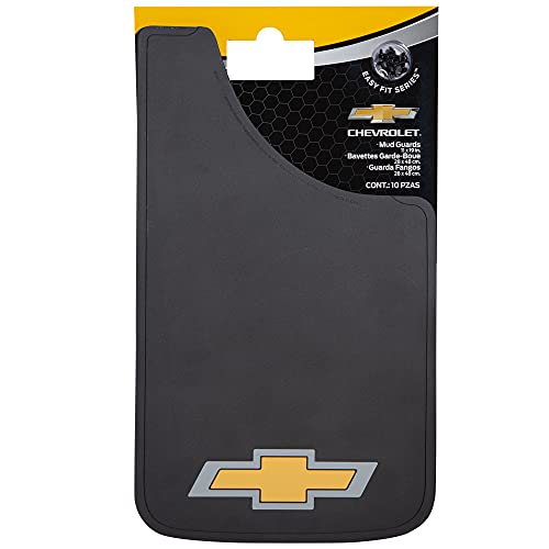 Plasticolor Chevy Gold Bowtie Easy Fit Mud Guard 11" - Set of 2