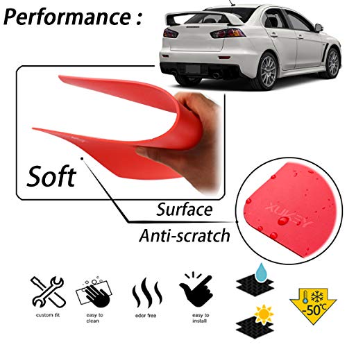 XUKEY Red Racing Mud Flaps for Mitsubishi Lancer Evolution EVO X 4 5 6 7 8 9 Outlander Sport Pajero Montero Triton Splash Guards W/Clips