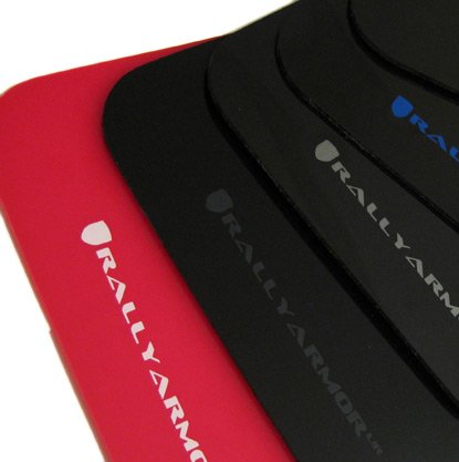 Rally Armor MF19-UR-BLK/RD Black, Red Mud Flap with Logo (11+ STI/WRX Sedan Only UR), 1 Pack