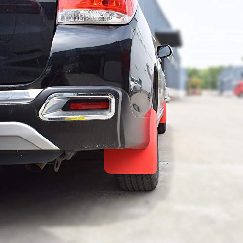 XUKEY Red Racing Mud Flaps for Mitsubishi Lancer Evolution EVO X 4 5 6 7 8 9 Outlander Sport Pajero Montero Triton Splash Guards W/Clips