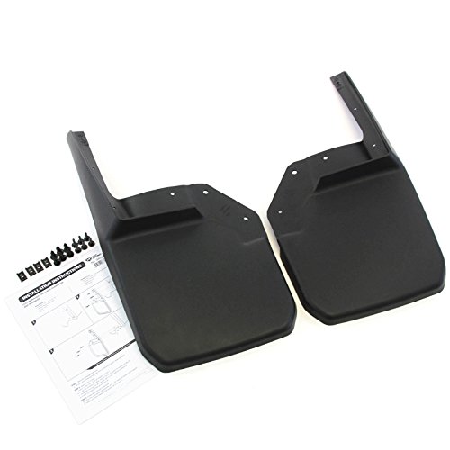 Red Hound Auto 2007-2018 Compatible with Jeep Wrangler JK JKU Mud Flaps Guards Splash Flares Front Molded 2pc