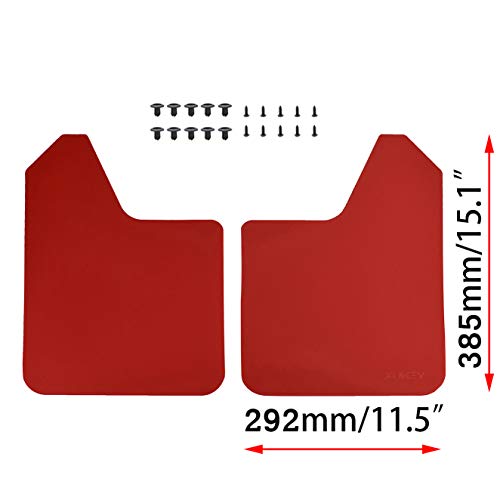 XUKEY 2Pcs Universal Red Racing/Sport Mud Flaps Car Pickup SUV Van Truck Mudflaps Splash Guards Mudguards Dirty Traps Fender Flares