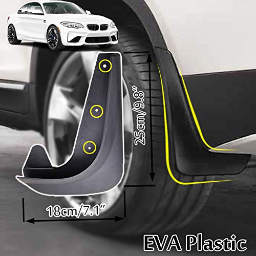 XUKEY EVA 4Pcs Universal Car Auto Van Mud Flaps Mudflaps Wheel Fender Flares Sludge Mire Splash Guards Cover Front and Rear