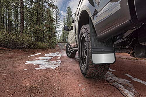 Husky Liners Universal MudDog Mud Flaps | Rubber Rear Mud Flaps - 12" w/o Weight - Black | 55100