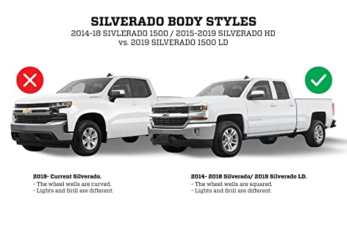 Husky Liners - Rear Mud Guards | 2014 - 2018 Chevrolet Silverado 1500, 2015 - 2019 Silverado 2500/3500, 2019 Silverado 1500 LD w/ Single Rear Wheels, Rear Set - Black, 2 Pc. | 79011