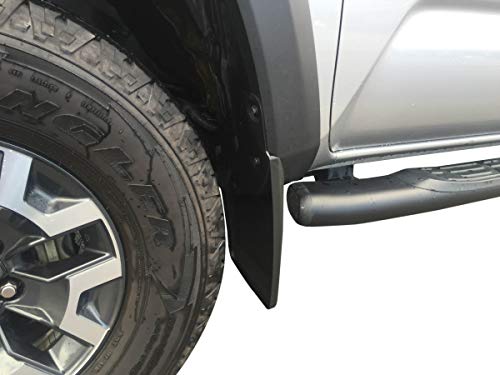 Red Hound Auto 2016-2020 Compatible with Toyota Tacoma Mud Flaps Guards Splash Front Molded 2pc (with OEM Fender Flares Only)