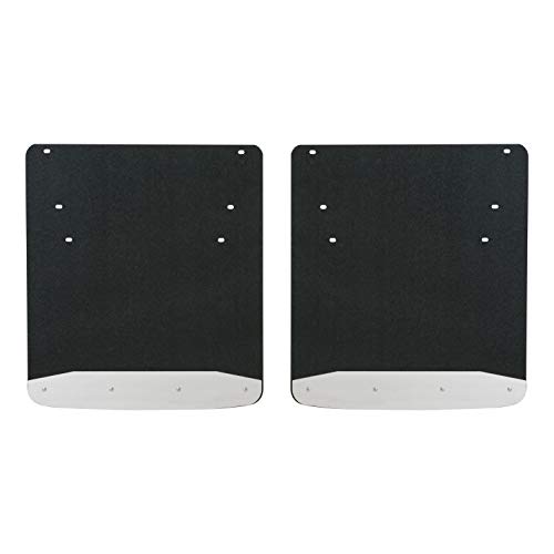 LUVERNE 251034 Rear Dually 20-Inch x 23-Inch Textured Rubber Mud Guards, Select Ram 3500 , Black