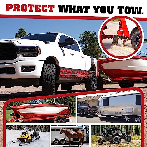 Rock Tamers Mudflap System 00110 2.5" Hub with Matte Black Stainless Steel Trim Plates