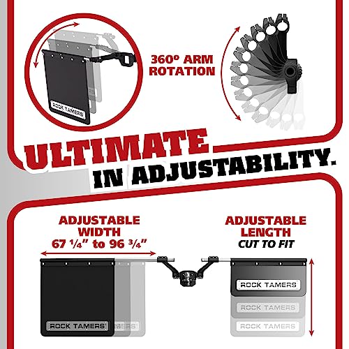 Rock Tamers Mudflap System 00110 2.5" Hub with Matte Black Stainless Steel Trim Plates