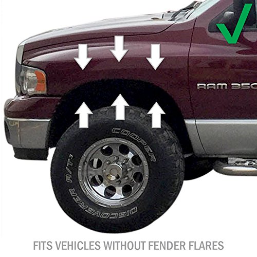Red Hound Auto Front Molded Mud Flaps Compatible with Dodge Ram 1500 (w o Fender Flares)