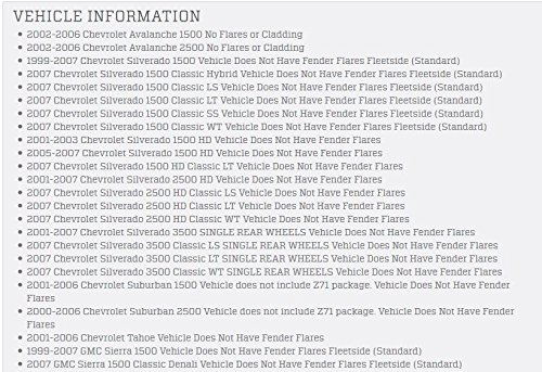Husky Liners Mud Guards | Rear Mud Guards - Black | 57241 | Fits 2002-2006 Chevrolet Avalanche 1500/2500, 1999-2006 Chevrolet Silverado 1500 Fleetside/2500/Suburban w/o Fender Flares, and more 2 Pcs
