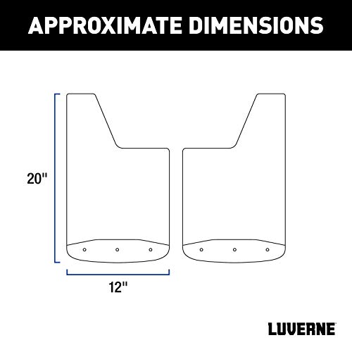 LUVERNE 250935 Rear 12-Inch x 20-Inch Textured Rubber Mud Guards, Select Ram 1500