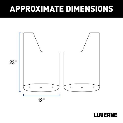 LUVERNE 251444 Front 12-Inch x 23-Inch Textured Rubber Mud Guards, Select Chevrolet Silverado 1500