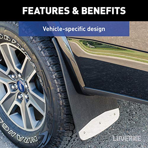 LUVERNE 251540 Front or Rear 12-Inch x 20-Inch Textured Rubber Mud Guards, Select Chevrolet Colorado ZR2 , Black