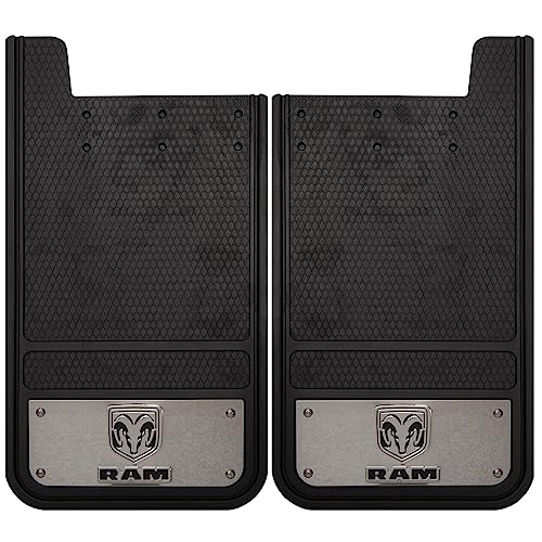 Plasticolor Ram Heavy Duty Rear 12 X 23 Mud Guards, 12" x 23" Rear Mud Guards (001836R01)