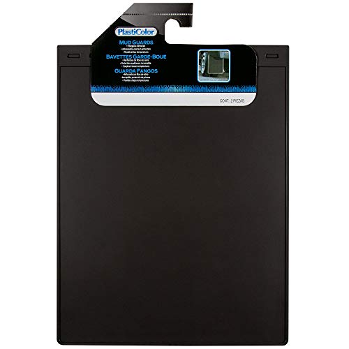 Plasticolor 000331R01 Plain Black Mud Guard - 24 inch - Set of 2