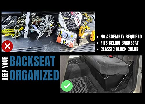 RHA Under Seat Storage 1999-2006 Extended Cab Fits Chevrolet Silverado/GMC Sierra 1500/2500/3500 Upgraded Rear Underseat Box Black Organizer System Fits Extended Cab Only