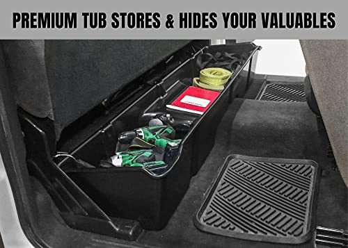 RHA Under Seat Storage 1999-2006 Extended Cab Fits Chevrolet Silverado/GMC Sierra 1500/2500/3500 Upgraded Rear Underseat Box Black Organizer System Fits Extended Cab Only