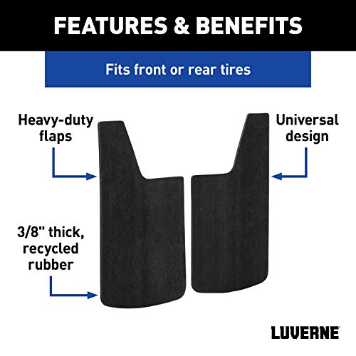 LUVERNE 251014 Universal Front or Rear 14-Inch x 23-Inch Textured Rubber Mud Guards