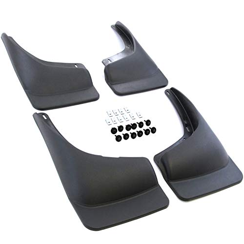 Red Hound Auto Compatible with Chevrolet GMC Silverado Sierra 1500 2500 3500 (1999-2006) Mud Flaps Splash Guards Front and Rear Molded 4pc Full Set (for Vehicles Without Fender Flares)
