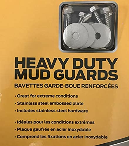 Plasticolor Plain Heavy Duty Front 12 X 23 Mud Guards No Chrome, 12" x 23" Front Mud Guards (001845R01)