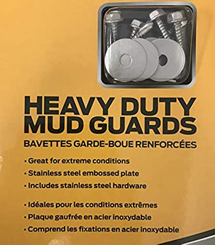 Plasticolor Plain Heavy Duty Front 12 X 23 Mud Guards No Chrome, 12" x 23" Front Mud Guards (001845R01)