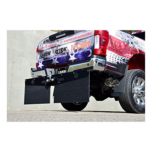 LUVERNE 255300 20-Inch Long Textured Rubber Tow Guard Hitch-Mounted Mud Flaps for 2, 2-1/2 or 3-Inch Ball Mount Shank , black