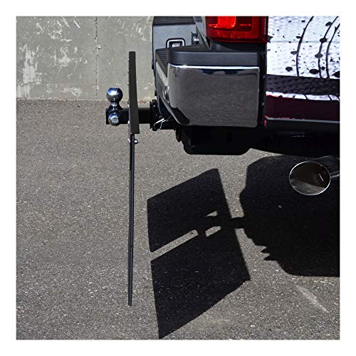 LUVERNE 255300 20-Inch Long Textured Rubber Tow Guard Hitch-Mounted Mud Flaps for 2, 2-1/2 or 3-Inch Ball Mount Shank , black