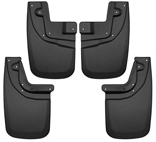 Husky Liners - Front & Rear Mud Guards | 2005 - 2015 Toyota Tacoma w/ OEM Fender Flares & Mud Guards, Front & Rear Set - Black, 4 Pc | 56936
