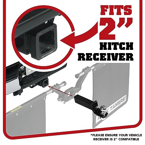 Rock Tamers Mudflap System 00108 2" Hub with Matte Black Stainless Steel Trim Plates