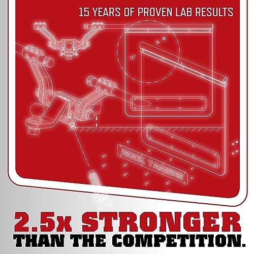 Rock Tamers Mudflap System 00108 2" Hub with Matte Black Stainless Steel Trim Plates